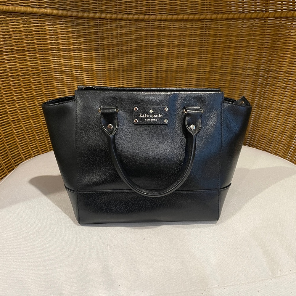 Kate Spade Black Leather Satchel Bag